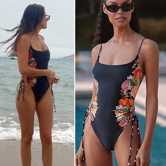Show Me Your MuMu Other - NEW Show Me Your Mumu Maldives One Piece Tropical Sangria Multi Swimsuit Ruched